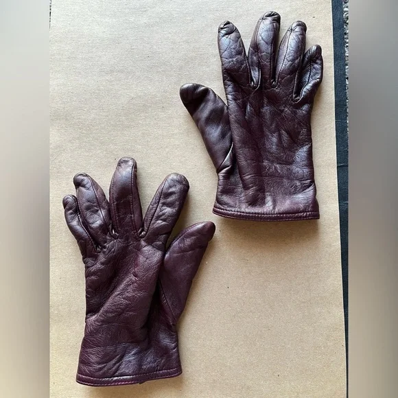 JoD Trench Coat Womens 22W Burgundy 100% Wool Velvet Collar 100% Leather Gloves - Picture 15 of 15